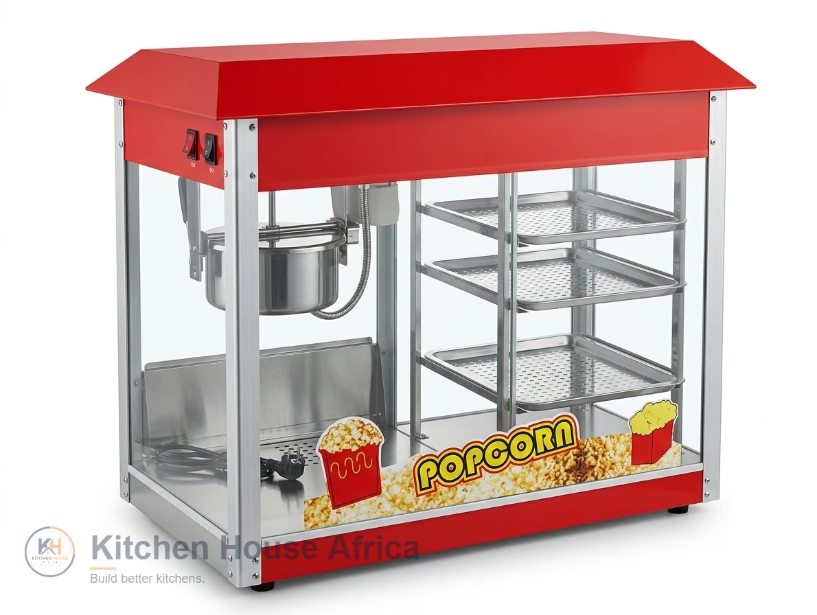 Popcorn Machine With Warming Display Cabinet